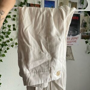 A New Day Cream Flowy Business Pants